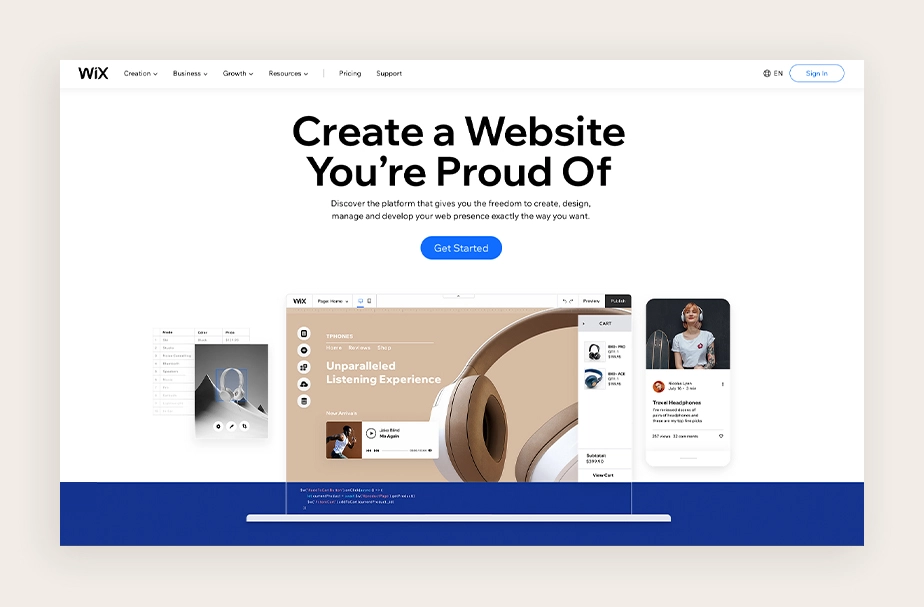 Wix website builder